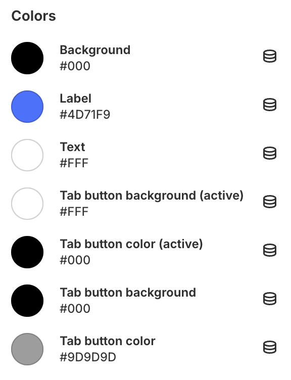 banner with thumbnails colors